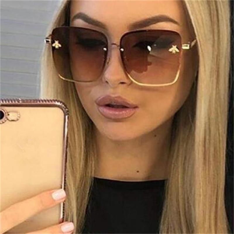 Lunettes de soleil UV400 carrées | Lunettes de soleil surdimensionnées, lunettes de soleil de célébrité pour hommes et femmes, Superstar de conduite, marque de luxe de styliste, 2020