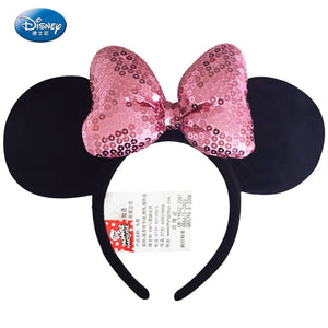 Disney Plush Mickey Mouse Minnie Mickey Disneyland Edition Headdress Hair Bands Princess Head Hoop Girls Toys for children Gift