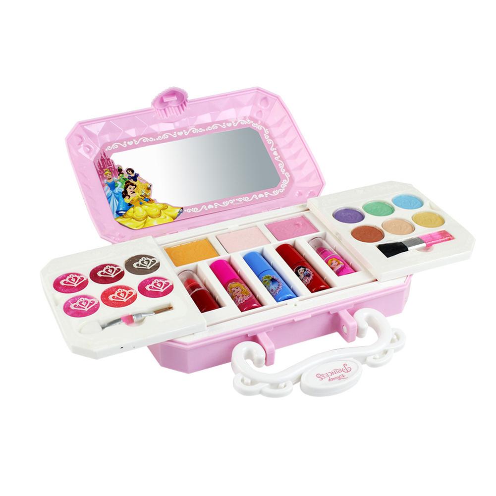 23pcs Disney Cosmetics Set Toy Make Up Kits Cute Play House Children Gift Safe No Toxic For Girls Dressing Cosmetic Gift Box
