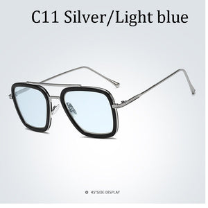 NEW luxury Avengers Tony Stark Style for women Sunglasses Men Square Brand Design Sun Glasses Oculos Retro male iron Man