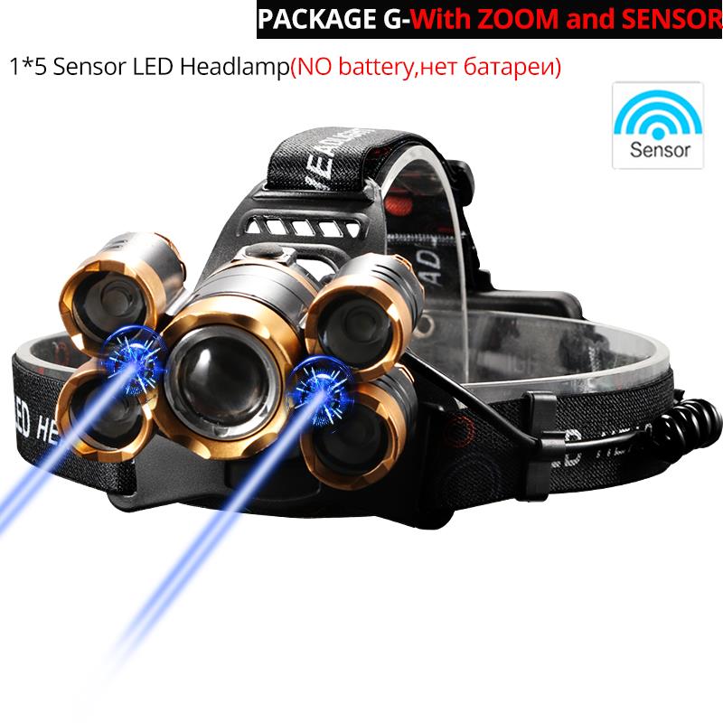 TRILIFE - Lampe torche frontale avec 5 LED, éclairage ultra puissant - parfait pour le camping, la pêche et autre activités nocturnes