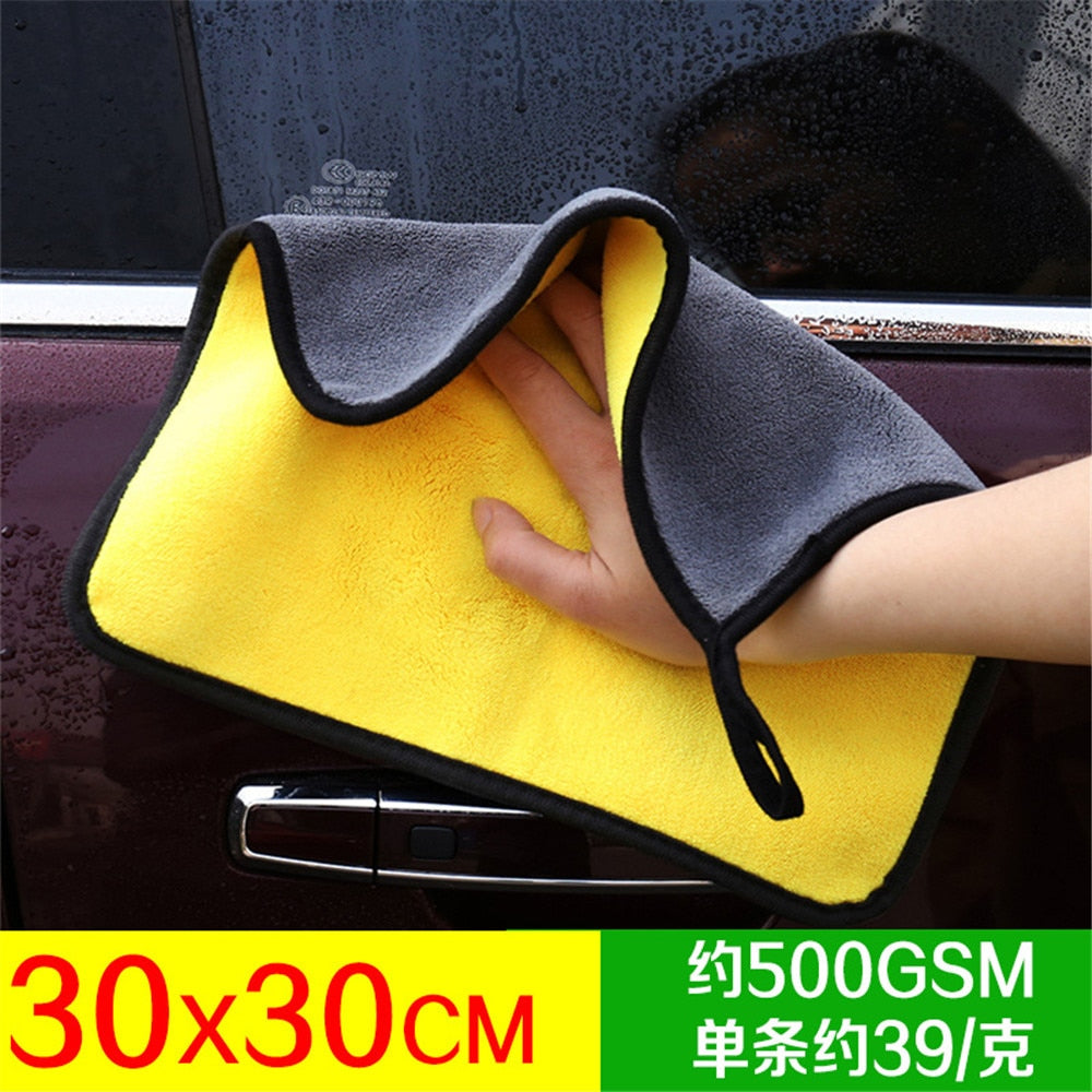 Mling 30x3 0/60CM lavage de voiture serviette en microfibre nettoyage de voiture tissu de séchage ourlet tissu d'entretien de voiture détaillant serviette de lavage de voiture pour Toyota