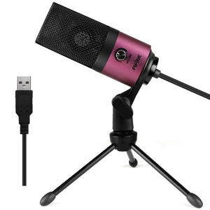 Microphone d'enregistrement à condensateur USB en métal Fifine pour ordinateur portable Windows enregistrement de Studio cardioïde voix off, YouTube-K669