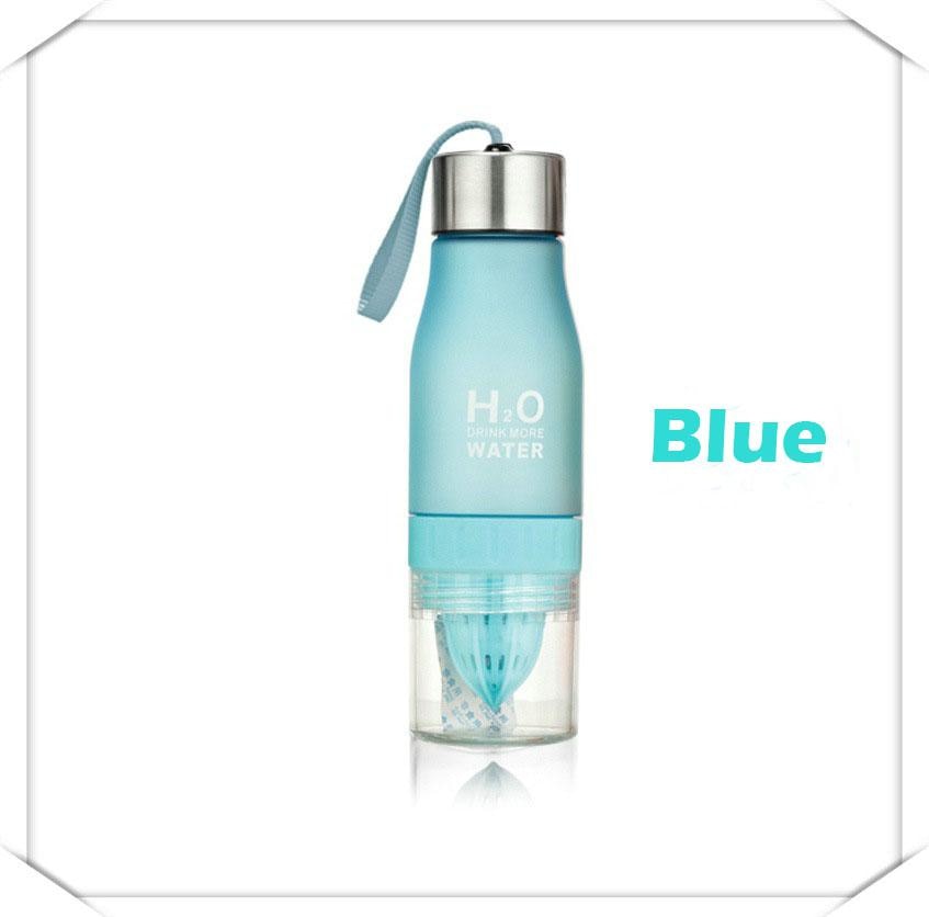 New Xmas Gift 650ml Water Bottle Plastic Fruit Infusion Bottle Infuser Drink Outdoor Sports Juice lemon Portable Kettle