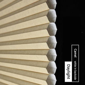 Made-to-Order Blackout Motorized Cellular Shades, Cordless Honeycomb blinds, Remote and Batteries Included