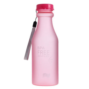 High Quality Frosted Water Bottles Portable Leak-proof Bike Sports Unbreakable 550ml Plastic Bottle Kettle For Travel Outdoor