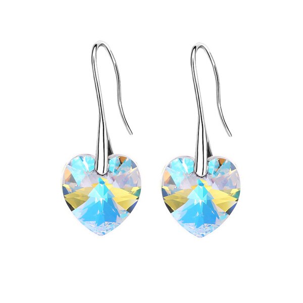 BAFFIN Drop Earrings Hanging Hearts Crystals From Swarovski For Women Party Hot Selling Silver Color Ear Jewelry Friends Gift