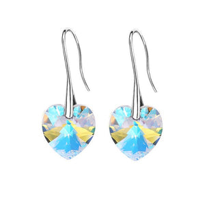 BAFFIN Drop Earrings Hanging Hearts Crystals From Swarovski For Women Party Hot Selling Silver Color Ear Jewelry Friends Gift