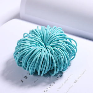 100PCS/Set Girls Candy Colors Nylon Elastic Hair Bands Children Rubber Band Headband Scrunchie Fashion Hair Accessories