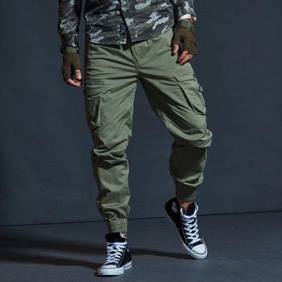 Haute qualité kaki pantalons décontractés hommes militaires tactiques Joggers Camouflage Cargo pantalon multi-poches mode noir armée pantalon