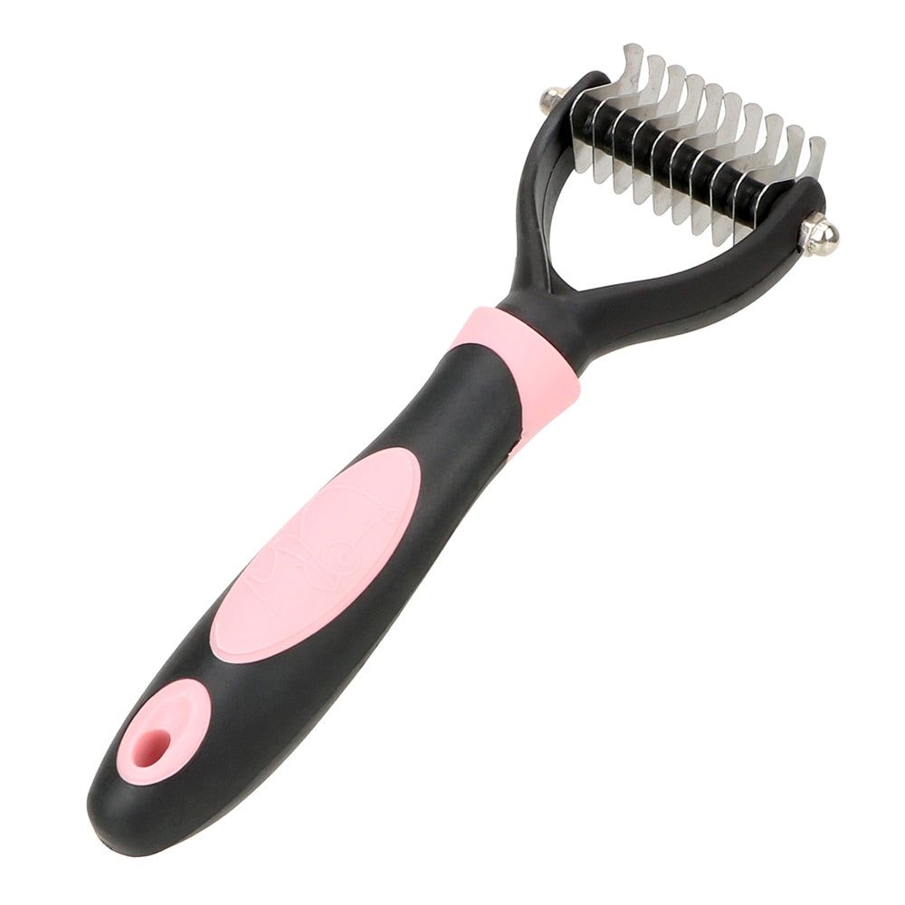 HOOMIN Pet Fur Knot Cutter Dog Grooming Shedding Rake Dog Cat Hair Removal Comb Pet Brush Grooming Tool