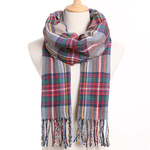 [VIANOSI] 2020 Plaid Winter Scarf Women Warm Foulard Solid Scarves Fashion Casual Scarfs Cashmere Bufandas Hombre