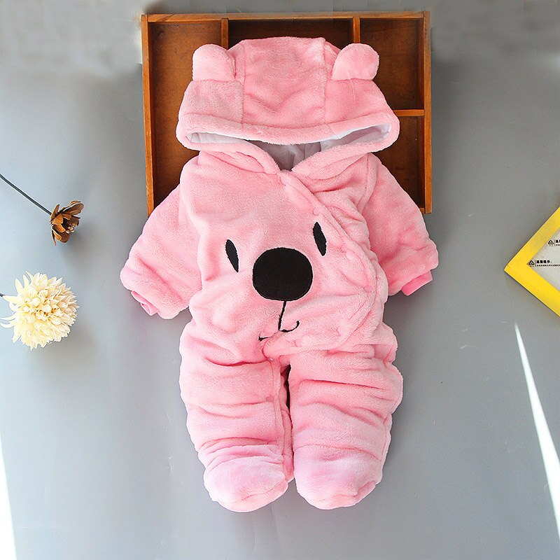 New Born Baby Footies 2018 Winter Warm Clothing 3 9 6 12 Month Baby Kids Boys Girls Cotton Newborn Toddler Infant Footies