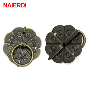 NAIERD 10pcs Classical Bronze Tone Quincunx Drawer Cabinet Desk Door Pull Box Handle Knobs Furniture Handles Hardware With Screw