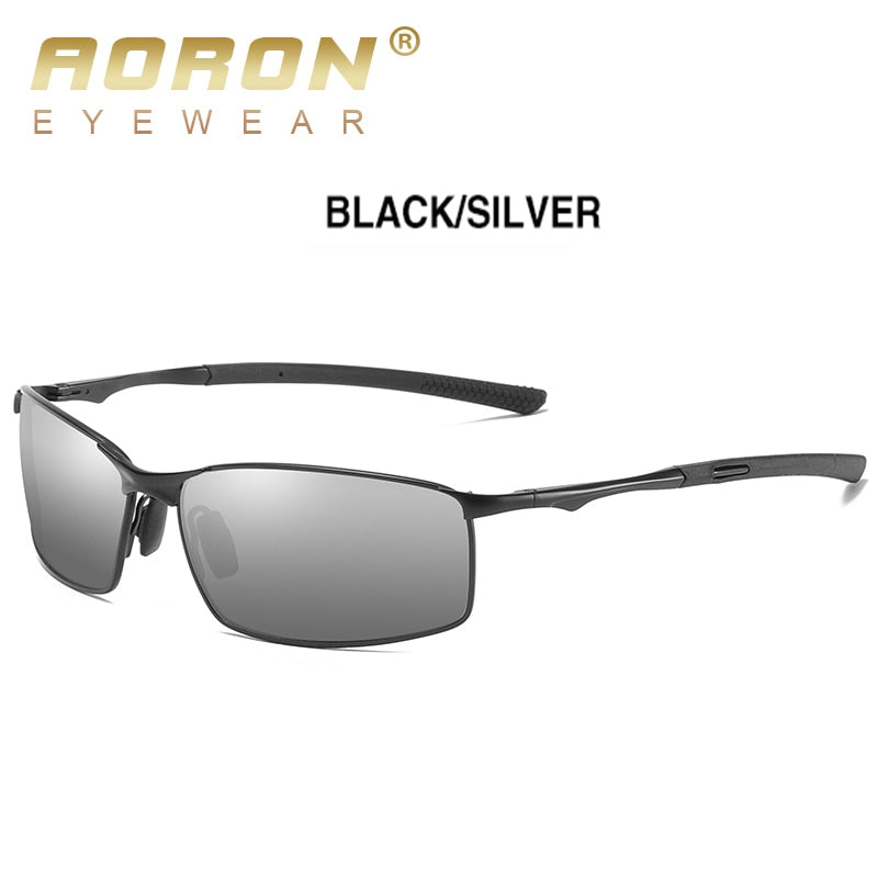 Aoron-lunettes de soleil polarisées pour hommes/femmes | Lunettes de soleil classiques et miroir pour la conduite à l'extérieur, monture métallique, lunettes UV400