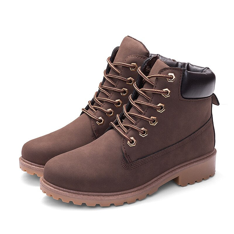 Winter Shoes Women Flat Heel Boots