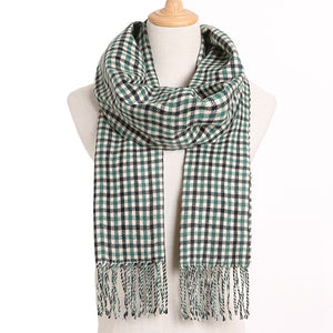 [VIANOSI] 2020 Plaid Winter Scarf Women Warm Foulard Solid Scarves Fashion Casual Scarfs Cashmere Bufandas Hombre