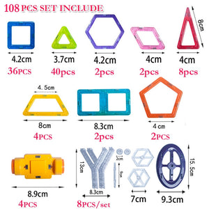 30-180pcs/Set Mini Magnet Building Construction Designer DIY Educational Blocks Games Blocks Magnetic Toys For kids