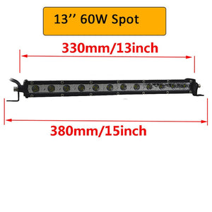 Auxtings Slim LED Light Bar Single Row 7" 13" 20" 25" 32" 38'' inch 90W 120W 150W 180W For SUV 4X4 Off Road LED Work Light Lamp