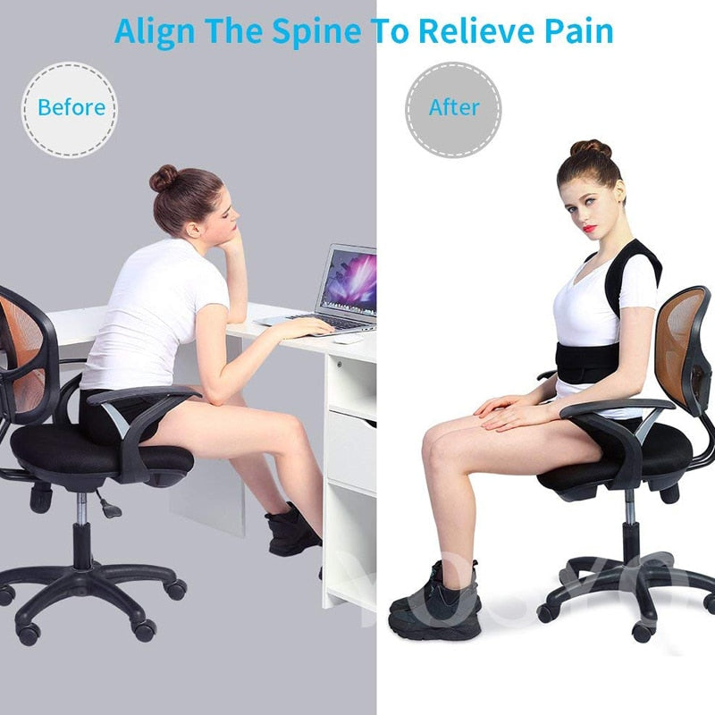 Posture Corrector for Men and Women Back Posture Brace Clavicle Support Stop Slouching and Hunching Adjustable Back Trainer
