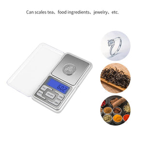 High Precision Balance Gold Jewelry Scale 0.1g 0.01gx100/200/300/500g Mini Pocket Scale Food Scales for Kitchen