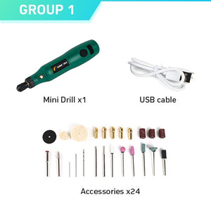 TUNGFULL outil rotatif sans fil USB bois gravure stylo bricolage pour bijoux métal verre sans fil perceuse Mini perceuse électrique