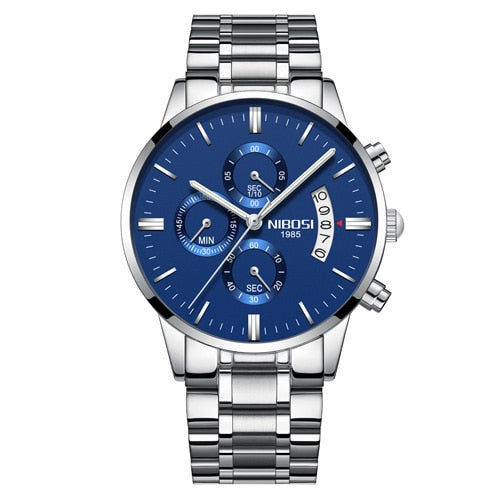 NIBOSI 2020 Mens Watches Top Brand Luxury Men Blue Watch Military Sport Wristwatch Quartz Watch erkek saat Relogio Masculino