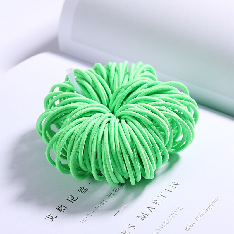 100PCS/Set Girls Candy Colors Nylon Elastic Hair Bands Children Rubber Band Headband Scrunchie Fashion Hair Accessories
