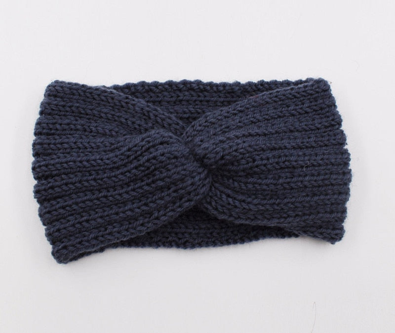 New Knitted Knot Cross Headband for Women Autumn Winter Girls Hair Accessories Headwear Elastic Hair Band Hair Accessories