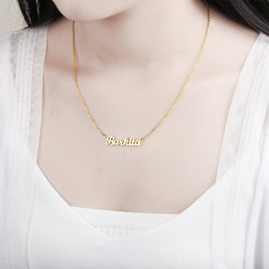 Personalized Name Necklace Gold Stainless Steel Name Necklace Customized Name Necklaces,Custom Pendant, Charm Women Jewelry Gift