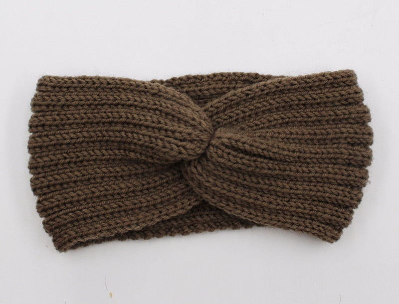 New Knitted Knot Cross Headband for Women Autumn Winter Girls Hair Accessories Headwear Elastic Hair Band Hair Accessories