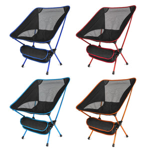Portable Folding Fishing Chair Camping Chair Seat 600D Oxford Cloth Aluminium Fishing Chair for Outdoor Picnic BBQ Beach Chair