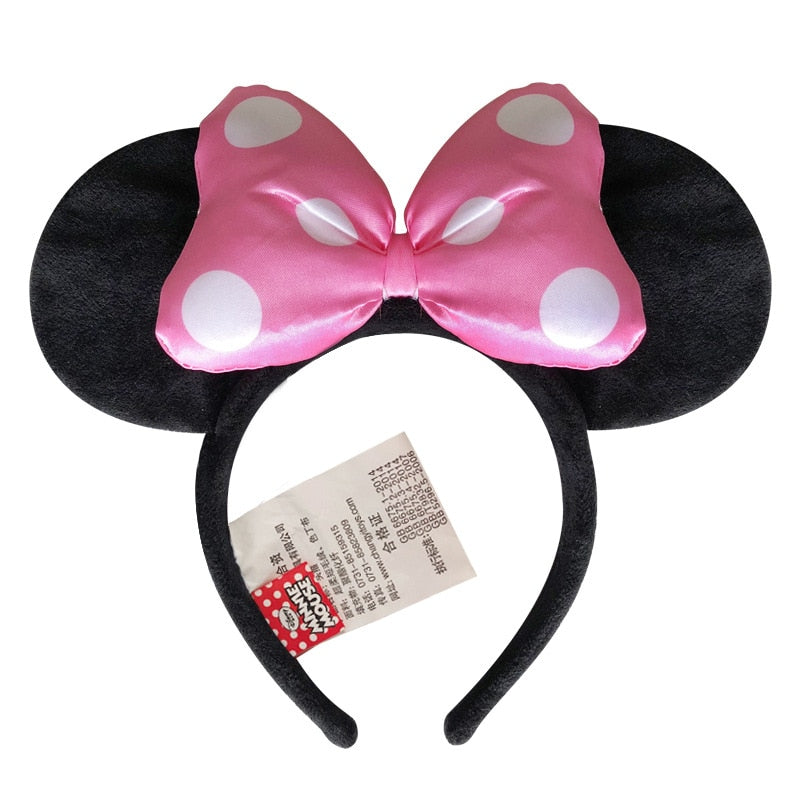 Disney Plush Mickey Mouse Minnie Mickey Disneyland Edition Headdress Hair Bands Princess Head Hoop Girls Toys for children Gift