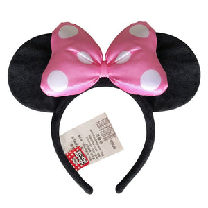 Disney Plush Mickey Mouse Minnie Mickey Disneyland Edition Headdress Hair Bands Princess Head Hoop Girls Toys for children Gift