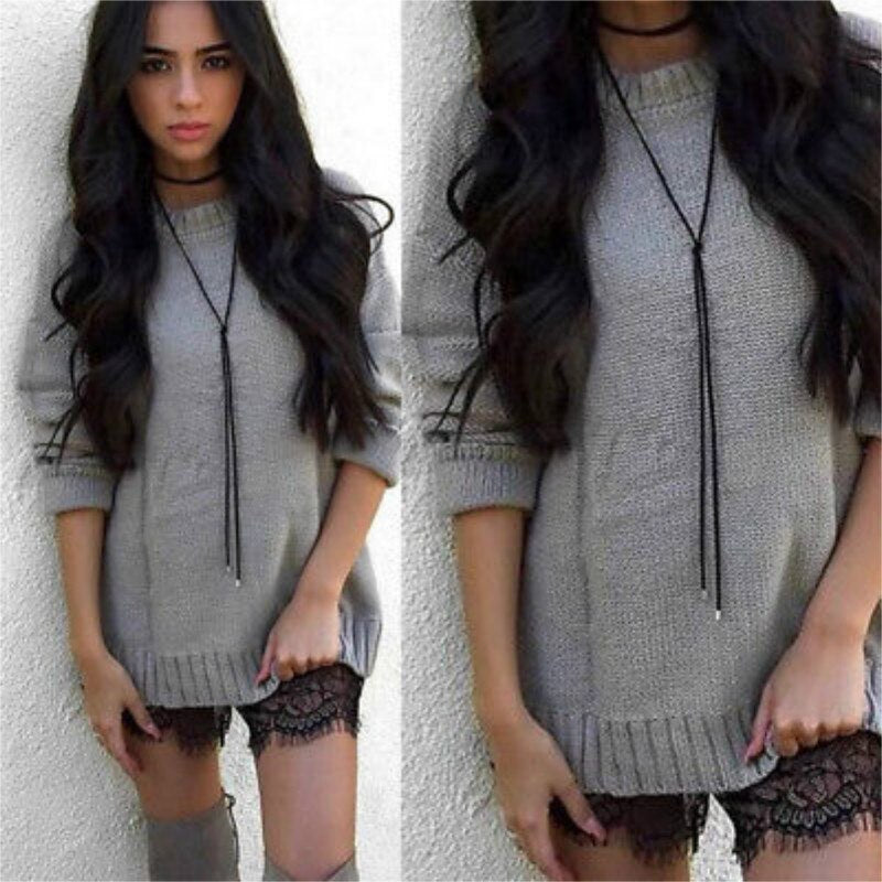 Women Pullover Sweater Slim Long Sleeve O-neck Knitted Blouse Chandail Femme Sexy Tops Ladies Crocheted Knitwear Clothing Women