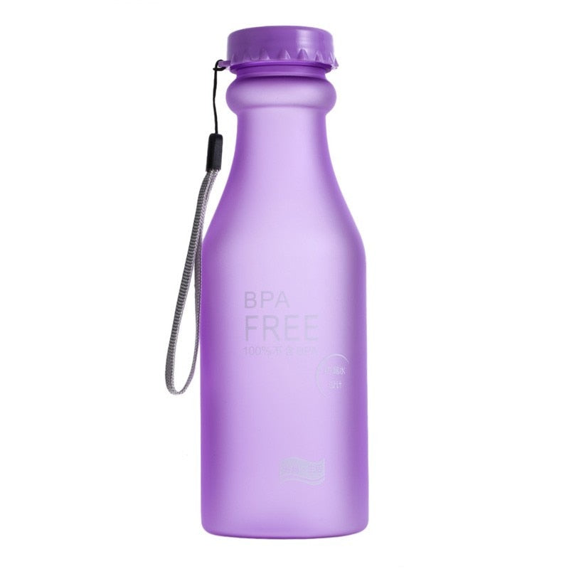 High Quality Frosted Water Bottles Portable Leak-proof Bike Sports Unbreakable 550ml Plastic Bottle Kettle For Travel Outdoor