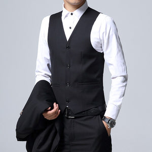 Black Formal Suit Men Blazer Jackets and Pants Fashion Business Mens Suits Size 4XL Wedding Suits for Man 2019