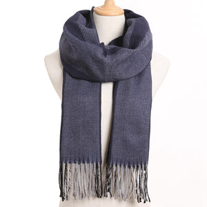 [VIANOSI] 2020 Plaid Winter Scarf Women Warm Foulard Solid Scarves Fashion Casual Scarfs Cashmere Bufandas Hombre
