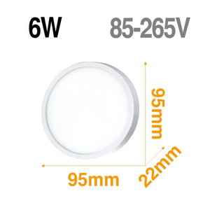 LED panneau lampe LED plafonnier 48W 36W 24W 18W 13W 9W 6W vers le bas de la lumière monté en Surface ca 85-265V lampe moderne pour l'éclairage à la maison