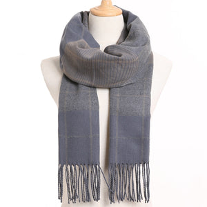 [VIANOSI] 2020 Plaid Winter Scarf Women Warm Foulard Solid Scarves Fashion Casual Scarfs Cashmere Bufandas Hombre
