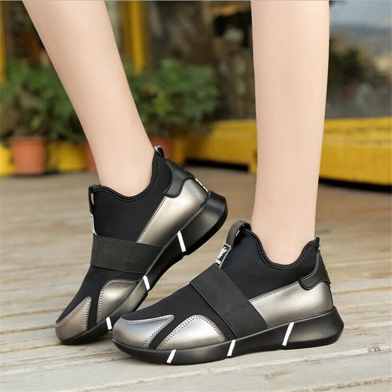 Women's sneakers shoes 2020 spring and autumn new elastic sets of feet casual shoes thick bottom breathable mesh women's shoes