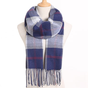 [VIANOSI] 2020 Plaid Winter Scarf Women Warm Foulard Solid Scarves Fashion Casual Scarfs Cashmere Bufandas Hombre