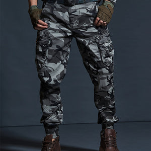 Haute qualité kaki pantalons décontractés hommes militaires tactiques Joggers Camouflage Cargo pantalon multi-poches mode noir armée pantalon
