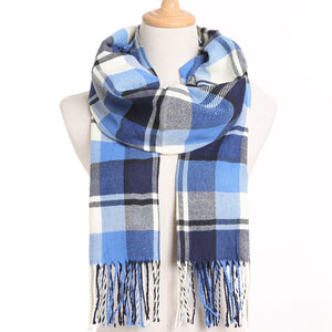 [VIANOSI] 2020 Plaid Winter Scarf Women Warm Foulard Solid Scarves Fashion Casual Scarfs Cashmere Bufandas Hombre