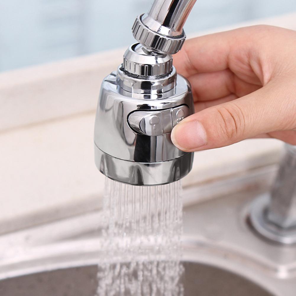 Robinet de cuisine innovant ABS + acier inoxydable résistant aux éclaboussures universel robinet douche eau rotatif filtre pulvérisateur buse