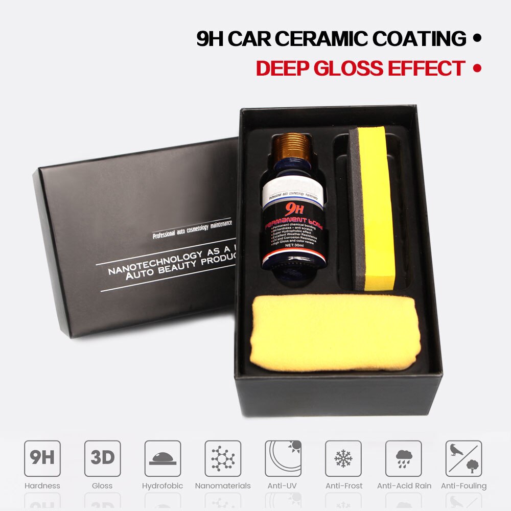 9H Ceramic Car Coating Motocycle Paint Care Car Liquid Glass Nano Hydrophobic Car Polish Auto Detailing Water Glass Coating