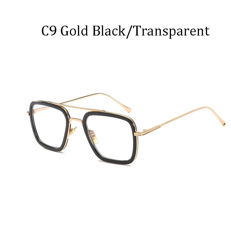 NEW luxury Avengers Tony Stark Style for women Sunglasses Men Square Brand Design Sun Glasses Oculos Retro male iron Man