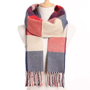 [VIANOSI] 2020 Plaid Winter Scarf Women Warm Foulard Solid Scarves Fashion Casual Scarfs Cashmere Bufandas Hombre
