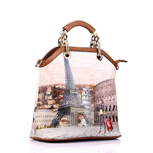 REALER woman 3 pcs printed handbag women large tote bag artificial leather shoulder messenger bags female small coin purse