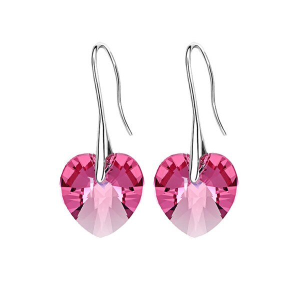 BAFFIN Drop Earrings Hanging Hearts Crystals From Swarovski For Women Party Hot Selling Silver Color Ear Jewelry Friends Gift
